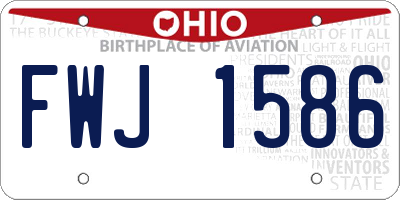 OH license plate FWJ1586