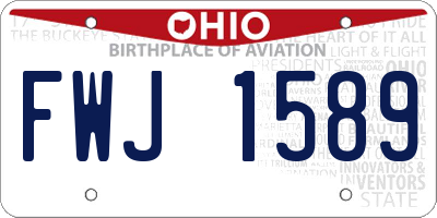 OH license plate FWJ1589