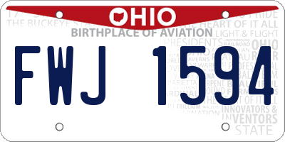 OH license plate FWJ1594