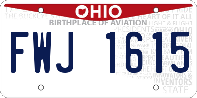 OH license plate FWJ1615