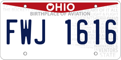OH license plate FWJ1616