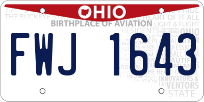 OH license plate FWJ1643