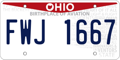OH license plate FWJ1667