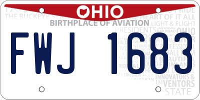 OH license plate FWJ1683