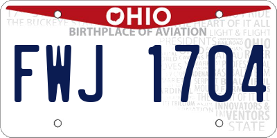 OH license plate FWJ1704