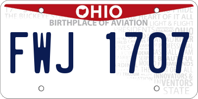 OH license plate FWJ1707