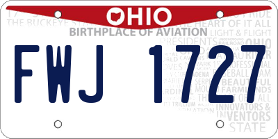 OH license plate FWJ1727