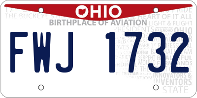 OH license plate FWJ1732