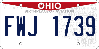 OH license plate FWJ1739