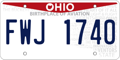 OH license plate FWJ1740