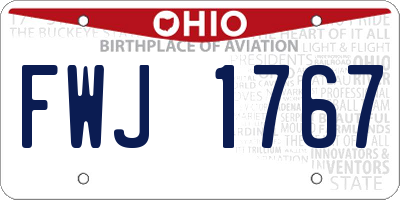 OH license plate FWJ1767
