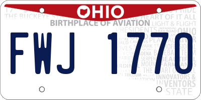 OH license plate FWJ1770