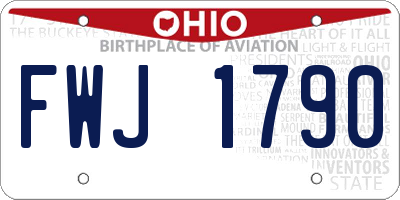 OH license plate FWJ1790