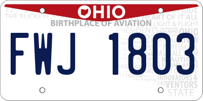 OH license plate FWJ1803