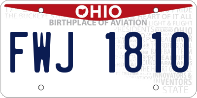 OH license plate FWJ1810