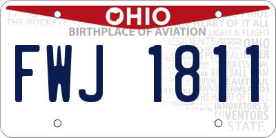 OH license plate FWJ1811
