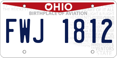 OH license plate FWJ1812