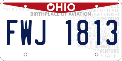 OH license plate FWJ1813
