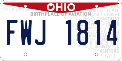 OH license plate FWJ1814
