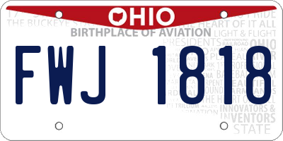 OH license plate FWJ1818