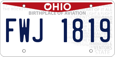 OH license plate FWJ1819