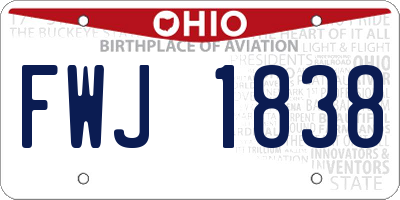OH license plate FWJ1838