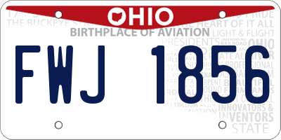 OH license plate FWJ1856