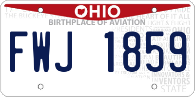 OH license plate FWJ1859