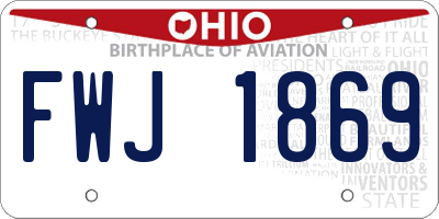 OH license plate FWJ1869