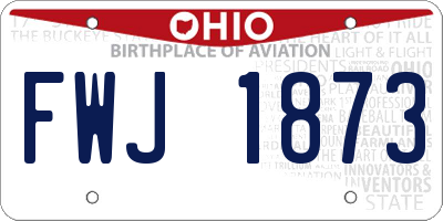 OH license plate FWJ1873