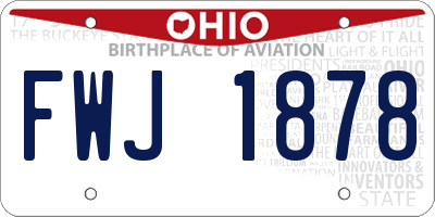 OH license plate FWJ1878