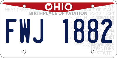 OH license plate FWJ1882