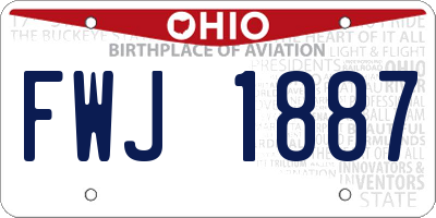 OH license plate FWJ1887