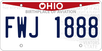 OH license plate FWJ1888