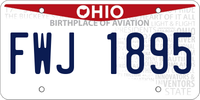 OH license plate FWJ1895