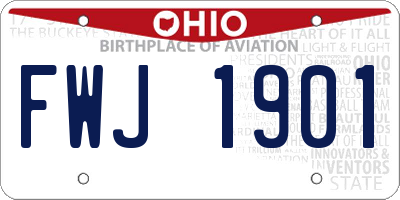 OH license plate FWJ1901