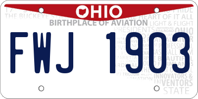 OH license plate FWJ1903