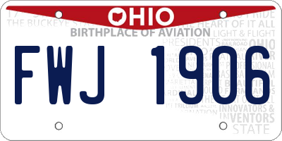 OH license plate FWJ1906