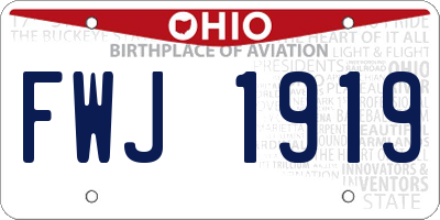 OH license plate FWJ1919