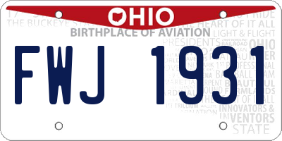 OH license plate FWJ1931