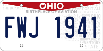 OH license plate FWJ1941