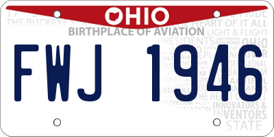 OH license plate FWJ1946