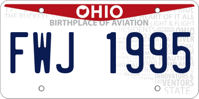 OH license plate FWJ1995