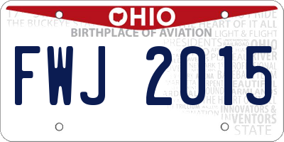 OH license plate FWJ2015