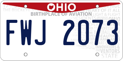 OH license plate FWJ2073