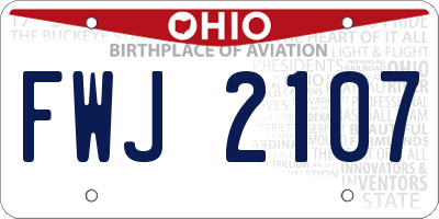 OH license plate FWJ2107