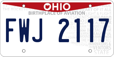 OH license plate FWJ2117