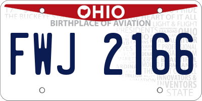 OH license plate FWJ2166