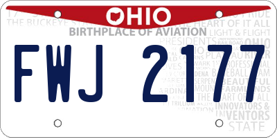 OH license plate FWJ2177