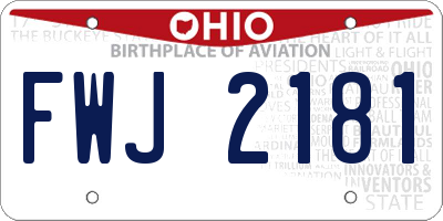 OH license plate FWJ2181